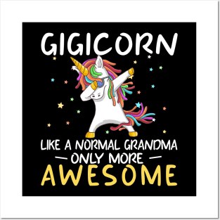 Gigicorn Birthday Gaga Unicorn Gift Posters and Art